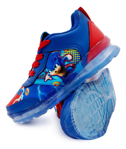 Tenis Little Kids Sonic Shadow Personaje Con Luces Para Niño