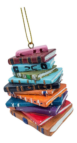 2 Pila De Libros De Lectura, Adorno Navideño, Adornos Para