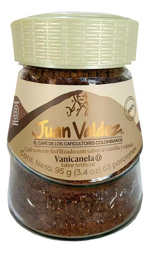 Café Juan Valdez, Vanicanela, Soluble Liofilizado, 95 Grs.