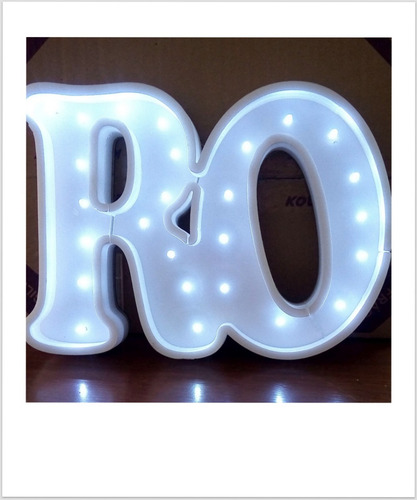 2 Letras Números Iluminados Tunombre 25 Cm Polyfan