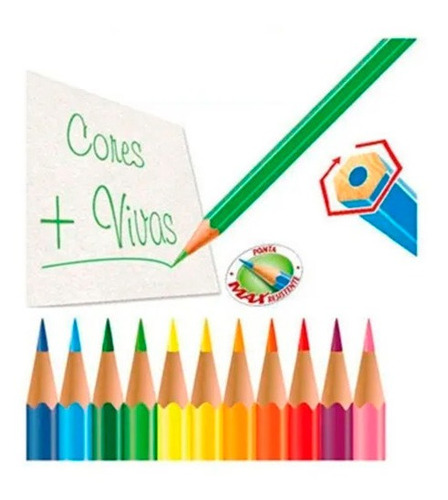 Imagem 4 de 4 de Lápis De Cor 24 Cores Ecolápis Faber Castell