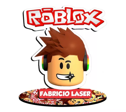 Kit Festa Roblox Menina Girl 5 Quadrinhos + 8 Totens Mdf