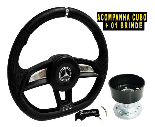 Volante De Caminhão Mb Mercedes Benz Mb 1318 Gti Black 42cm