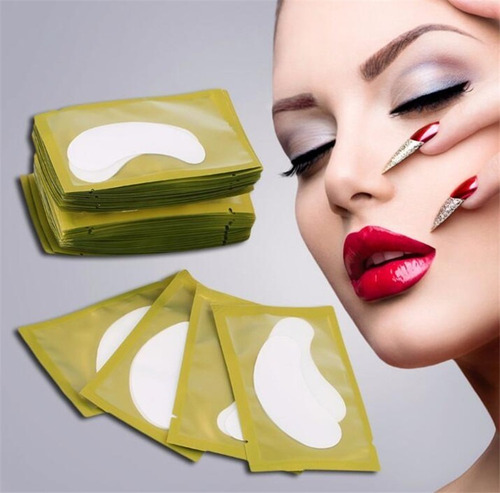 Imagen 3 de 7 de Parches Para Extencion De Pestañas Protector Ojos 25pares