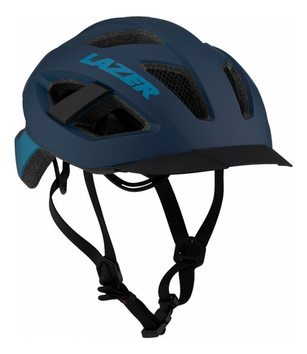 Casco Bicicleta Mtb Ruta Lazer Camaleon Viscera Color Black Blue Talle M