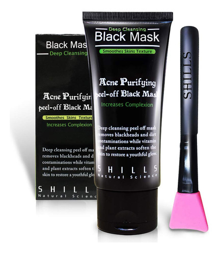 Máscara Negra Shills De Carbón Peel Off Removedora De Pun.