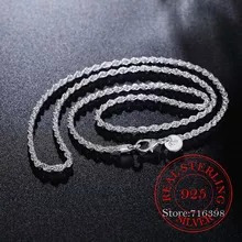 Collar De Cadena De Cuerda Trenzada Para Hombre, De Plata De