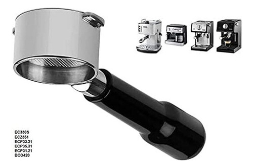 Soporte De Filtro De 51 Mm Para Delonghi Ecp3420 Ec155 Bco43