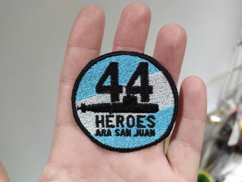 Imagen 4 de 4 de Escudo Parche Bordado Ara San Juan 44 Héroes P/coser Premium