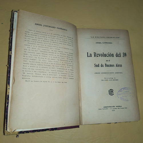 La Revolución Del 39 En El Sud De Buenos Aires Por Carranza 