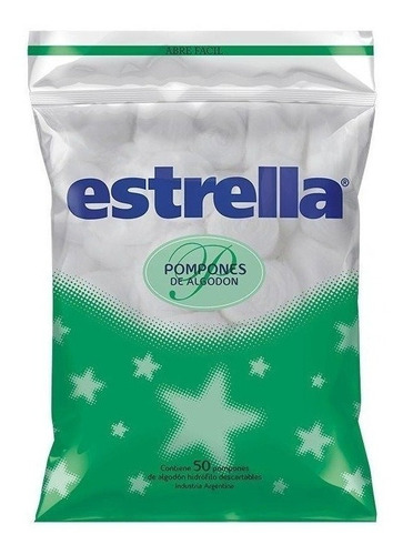 Estrella Pompones De Algodon 12 Packs X 50 Unidades Caja