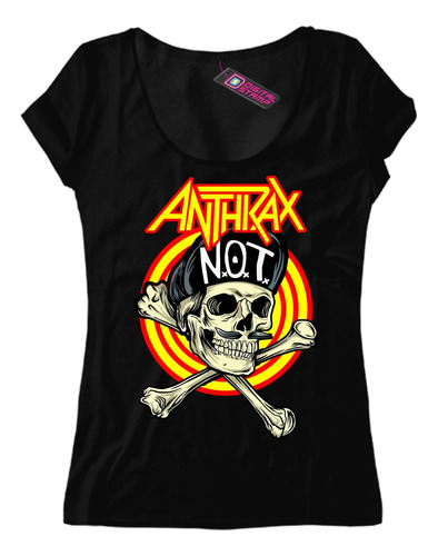 Remera Mujer Anthrax Not Mu 25 Dtg Premium