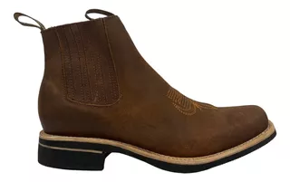 Bota Botín Vaqueras Piel Res Para Hombre Rodeo Bamar