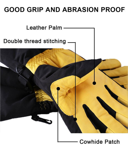 Guantes De Invierno Para Esquí A Prueba De Nieve Guantes D