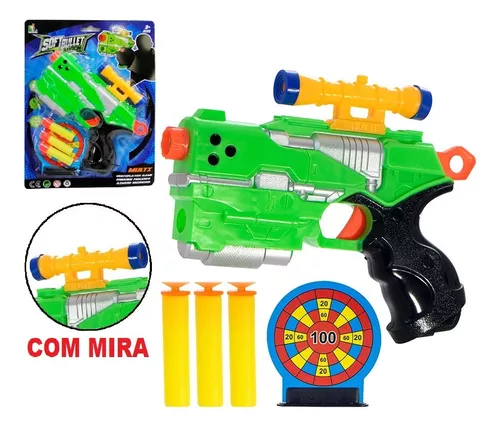 Tipo Nerf Metralhadora Infantil Lançador Brinquedo Tipo