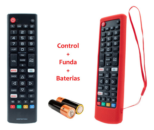 Control Remoto Para LG Smart Tv  Akb75675304 + Funda + Pila