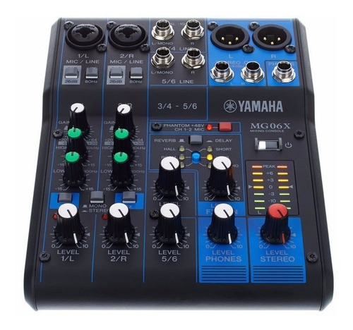 Consola Yamaha Mg06x 6 Ch 2 Mic + 2 St Fx