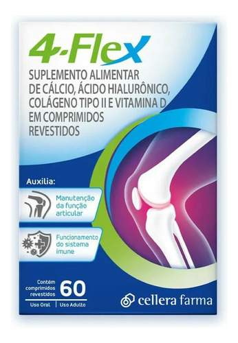 4-flex Colágeno Tipo Ii 60 Comprimidos Sem Sabor Sem Sabor