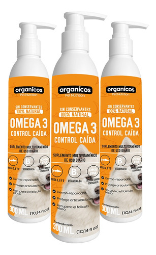 Suplemento Pelo Perros Omega 3, 6 Y 9, Vitamina E Y B8, Dha