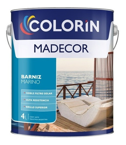 Madecor Barniz Marino Colorin 2 Filtro Uv Y Poliuretano X 3,6 Litros