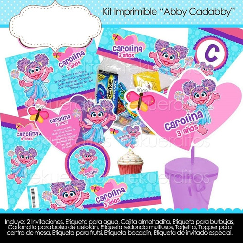 Kit Imprimible Abby Cadabby Fiesta Decoración Candy Bar