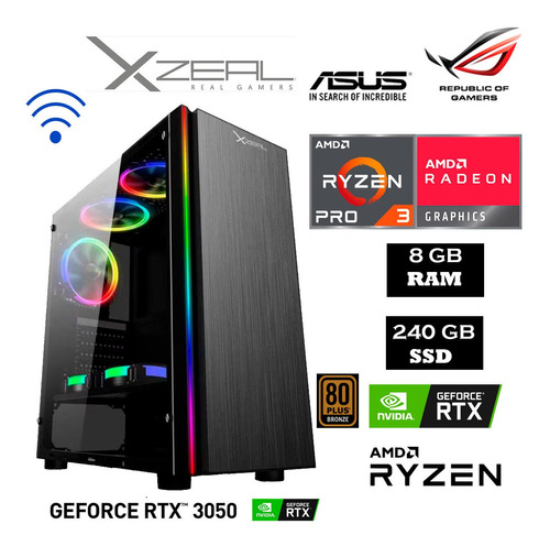 Pc Gamer Asus Amd Ryzen 3 Pro 4350g 8gbram 240ssd Rtx3050