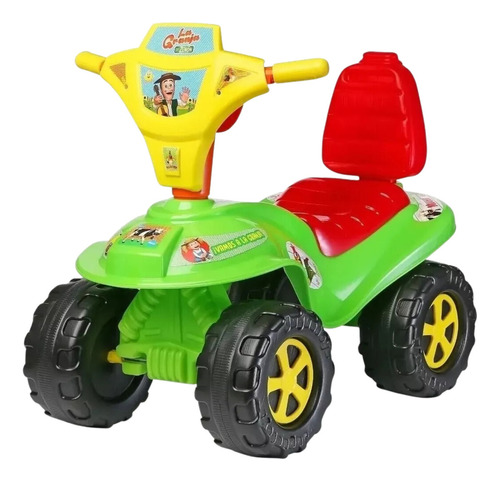 Cuatriciclo Caminador Anda Pata Pata Granja Zenon Juguetoys Color Verde/Amarillo/Rojo