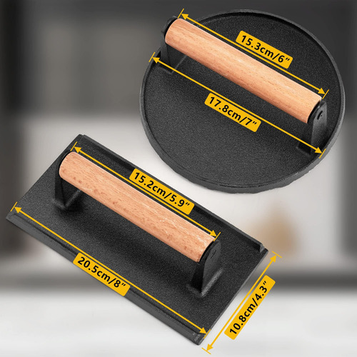 Leonyo Smash Burger Press Juego De 4, 4 Piezas Press De De