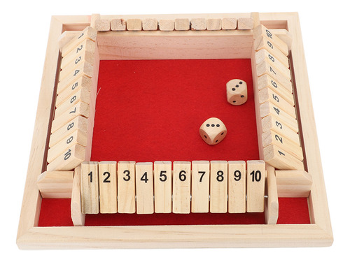 Juegos De Mesa De Madera De 4 Caras Wood Shut The Dice Game