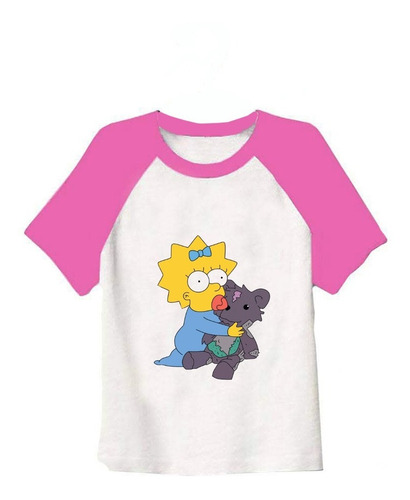 Remera Combinada Maggie !! Los Simpson -niños-