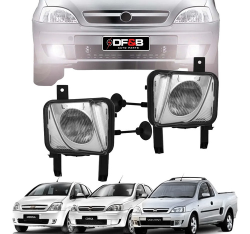 Par Farol De Milha Meriva 2003 A 2011 Auxiliar Corsa Montana