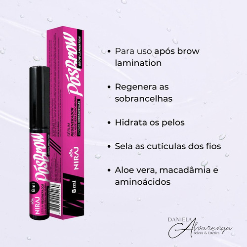 Sérum Regenerador Pós Brow Niraj Para Sobrancelhas 8ml