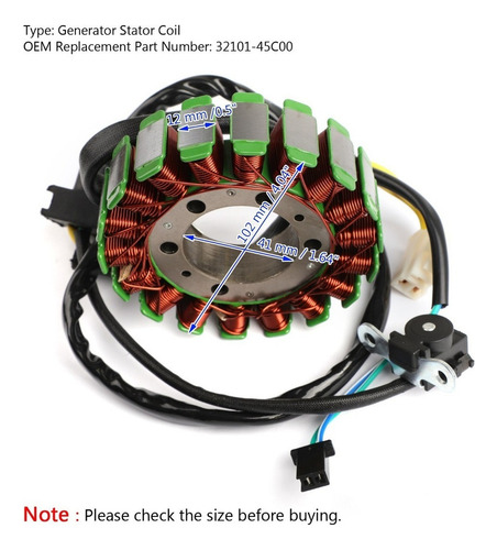 Alternador Estator P/suzuki Vs800 Intruder 800 Vs800gl