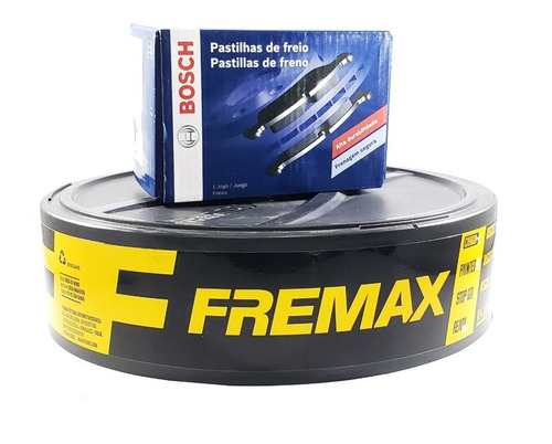 Kit Pastilha De Freio + Dois Disco Traseiro Para Focus Bosch