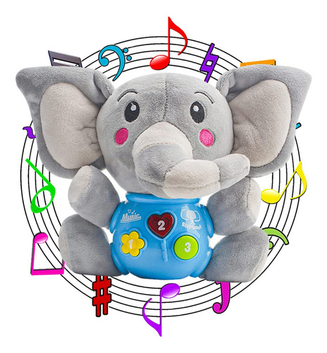 Baby Toys Elefante De Peluche Musical Educativo Para Niños