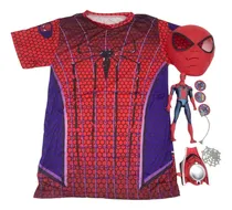 Comprar Set Franela Mascara Lanza Dardo Muñeco Spiderman Y Avengers