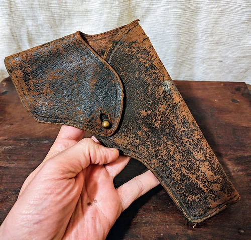 Antigua Funda De Cuero Para Pistola O Revolver (Usado)
