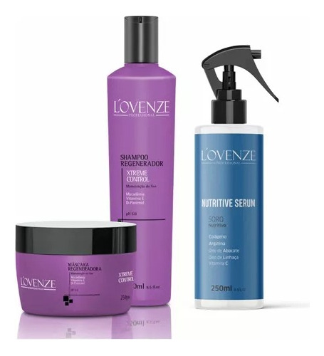 Kit Xtreme Control- Shampoo, Máscara E Nutritive Serum