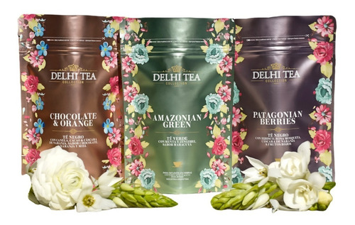 Imagen 5 de 8 de Pack Té Hebras Delhi Tea Premium Doypack - X 8 Un.
