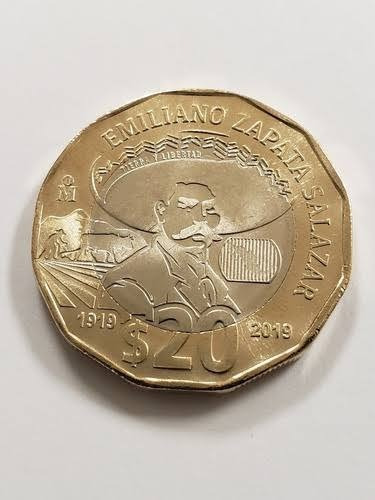 Moneda Conmemorativa De Emiliano Zapata $20