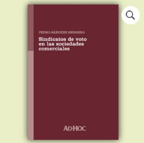 Sindicatos De Votos En Las Sociedades Comerciales - Sánchez