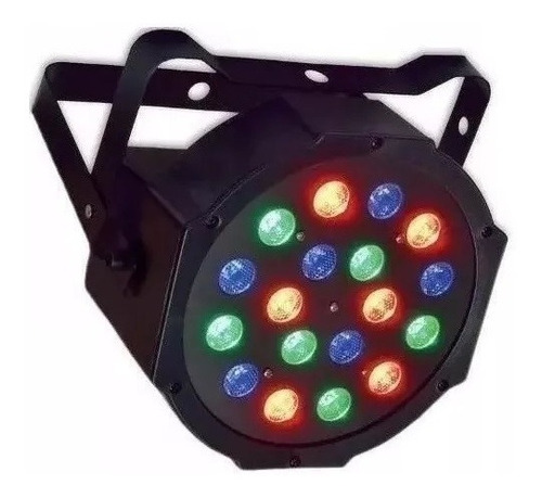 Refletor Digital Flat Par 18 Leds Rgb - Dmx Sound Para Festa