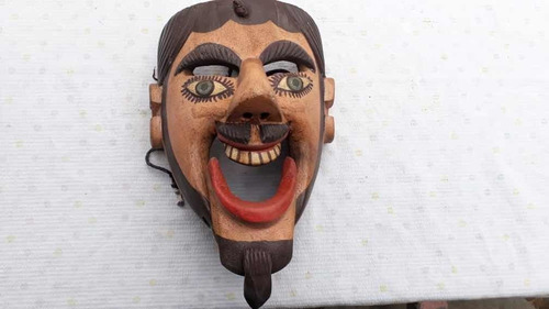 Mascara De Huehue Articulado - Restaurada
