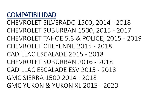 Balata Traser Yukon 15-20 Cheyenne Escalade 15-18 Tahoe15-19