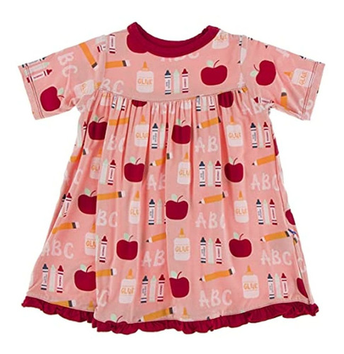 Vestidos Para Niñas De Manga Corta Color Rosado