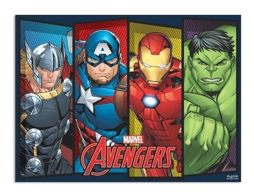 Painel Tnt Festa Vingadores - 140 X 103cm-