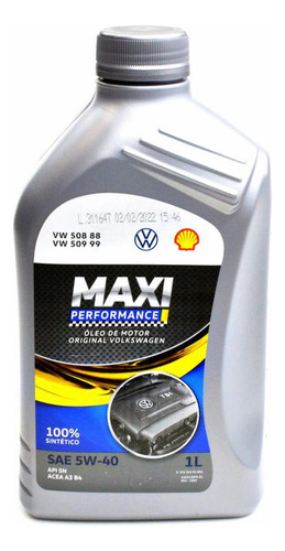 1 Litro Óleo De Motor 508 Maxi Performance 5w-40 Original Vw