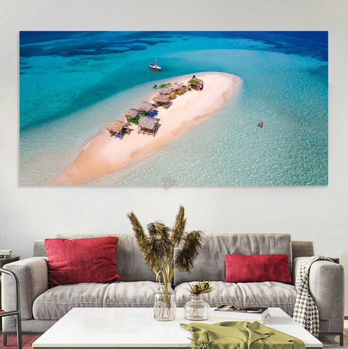 Cuadro Isla Paradisiaca Cls8 Canvas Grueso 140x70