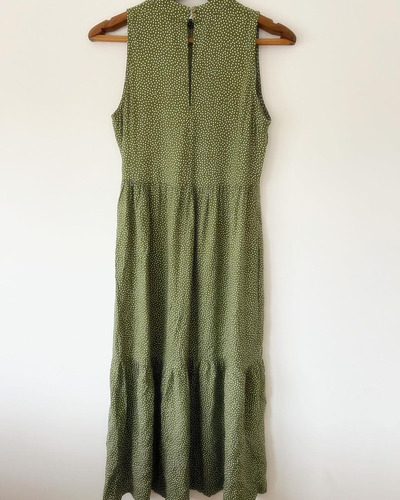 Vestido Largo Verde Oliva Talle S, Renner