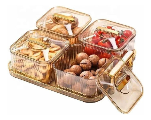 Bandeja Para Aperitivos De 4 Divisiones